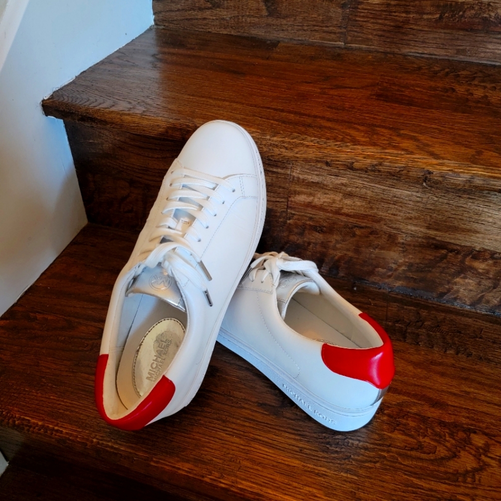 Womens Michael Kors Leather Sneakers